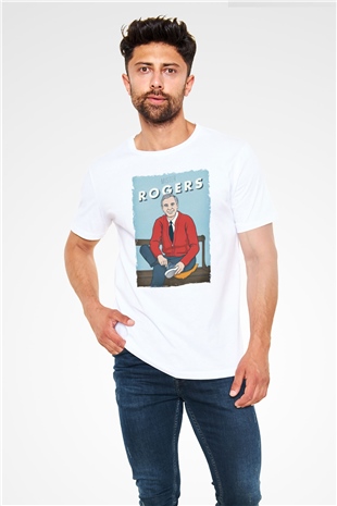 Mister Rogers Neighborhood Beyaz Unisex Tişört T-Shirt