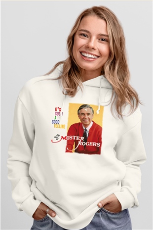 Mister Rogers Neighborhood Beyaz Unisex Hoodie