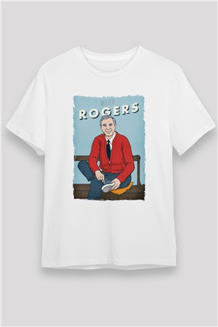 Mister Rogers Neighborhood Beyaz Unisex Tişört T-Shirt