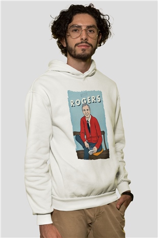 Mister Rogers Neighborhood Beyaz Unisex Hoodie