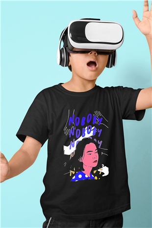 Mitski Baskılı Baskılı Unisex Siyah Çocuk Tişört - Tshirt