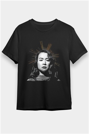 Mitski Baskılı Baskılı Unisex Siyah Tişört - Tshirt
