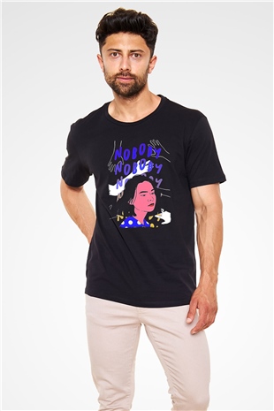 Mitski Baskılı Baskılı Unisex Siyah Tişört - Tshirt