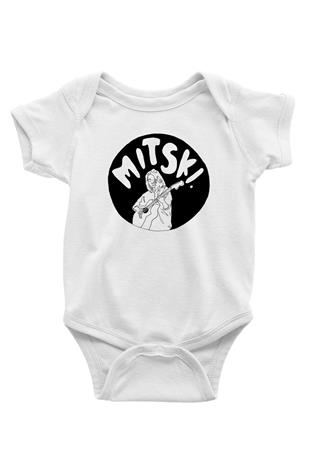 Mitski Baskılı Beyaz Unisex Bebek Body - Zıbın