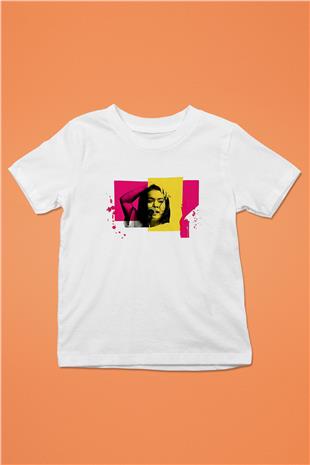 Mitski Baskılı Beyaz Unisex Beyaz Çocuk Tişört - Tshirt