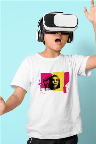 Mitski Baskılı Beyaz Unisex Beyaz Çocuk Tişört - Tshirt