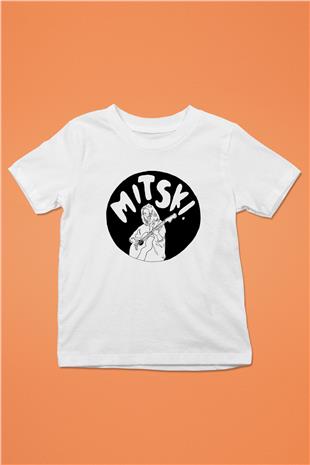 Mitski Baskılı Beyaz Unisex Beyaz Çocuk Tişört - Tshirt