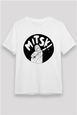 Mitski Baskılı Unisex Beyaz Tişört - Tshirt