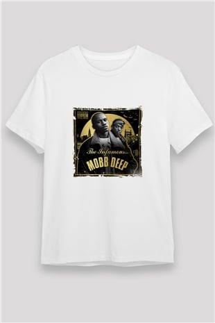 Mobb Deep Baskılı Unisex Beyaz Tişört