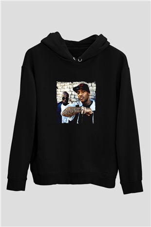 Mobb Deep Baskılı Unisex Siyah Hoodie