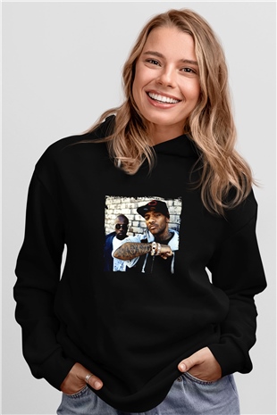Mobb Deep Baskılı Unisex Siyah Hoodie