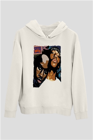 Mobb Deep Beyaz Unisex Kapüşonlu Sweatshirt