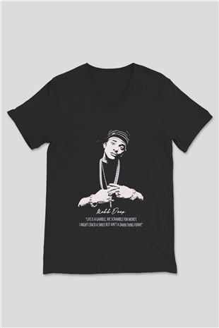 Mobb Deep Siyah Unisex V Yaka Tişört