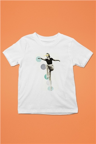 Modern Dans Beyaz Unisex Çocuk Tişört