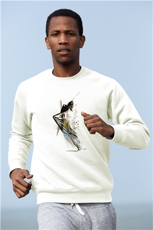 Modern Dans Beyaz Unisex Sweatshirt