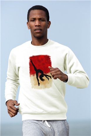 Modern Dans Beyaz Unisex Sweatshirt