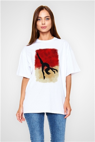Modern Dans Beyaz Oversize Tişört Oversize T-shirt - TişörtFabrikası