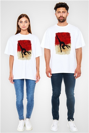 Modern Dans Beyaz Oversize Tişört Oversize T-shirt - TişörtFabrikası