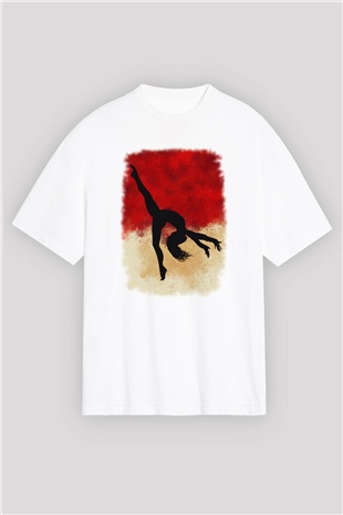 Modern Dans Beyaz Oversize Tişört Oversize T-shirt - TişörtFabrikası