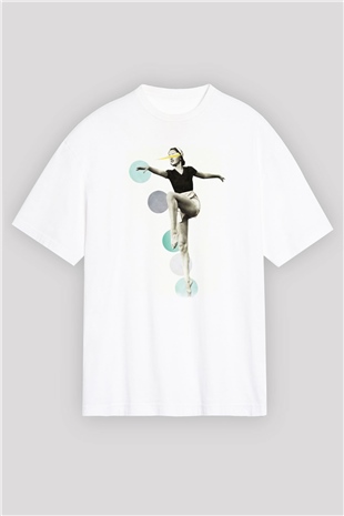 Modern Dans Beyaz Oversize Tişört Oversize T-shirt - TişörtFabrikası