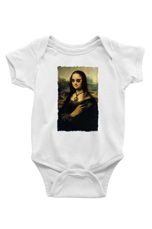 Mona Lisa Beyaz Bebek Body - Zıbın