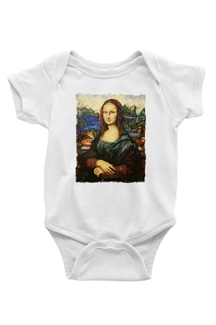 Mona Lisa Beyaz Bebek Body - Zıbın