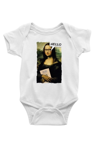 Mona Lisa Beyaz Bebek Body - Zıbın