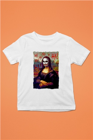 Mona Lisa Beyaz Unisex Çocuk Tişört