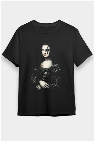 Mona Lisa Siyah Unisex Tişört T-Shirt - TişörtFabrikası
