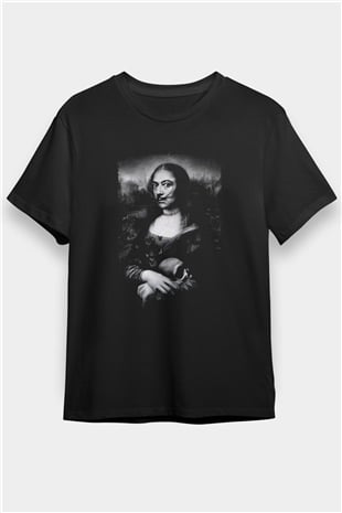 Mona Lisa Siyah Unisex Tişört T-Shirt - TişörtFabrikası