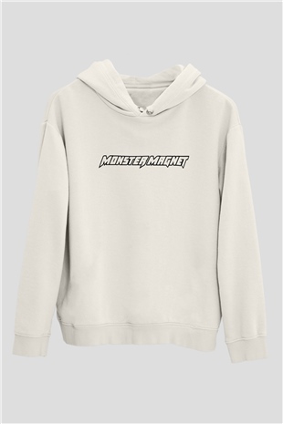 Monster Magnet Beyaz Unisex Kapşonlu Sweatshirt