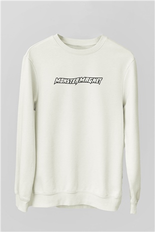 Monster Magnet Beyaz Unisex Sweatshirt