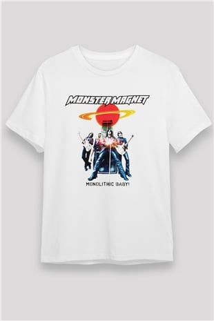 Monster Magnet Beyaz Unisex Tişört T-Shirt - TişörtFabrikası