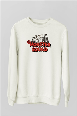 Monster Squad Beyaz Unisex Sweatshirt