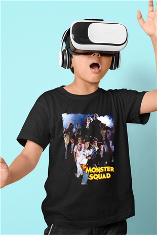 Monster Squad Siyah Unisex  Çocuk Tişört