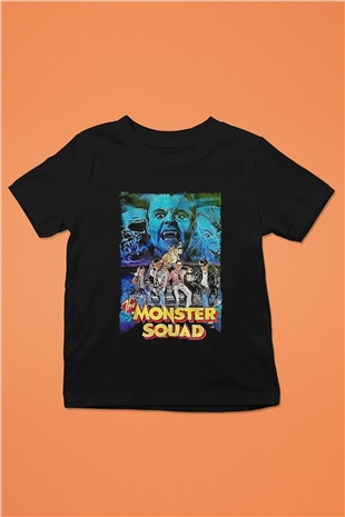 Monster Squad Siyah Unisex  Çocuk Tişört