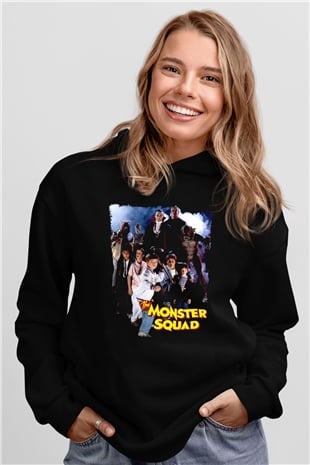 Monster Squad Siyah Unisex Hoodie