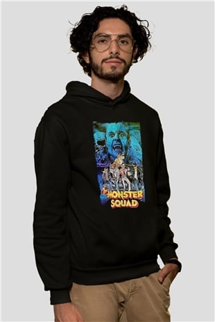 Monster Squad Siyah Unisex Hoodie