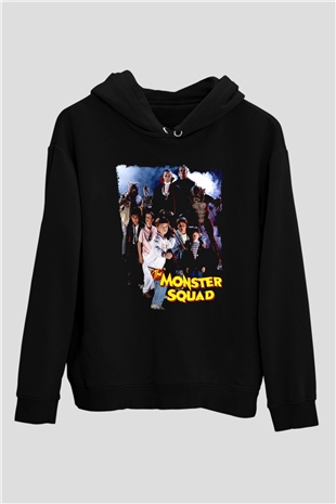 Monster Squad Siyah Unisex Hoodie