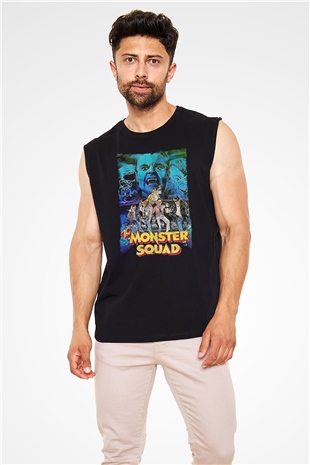 Monster Squad Siyah Unisex  Kolsuz Tişört