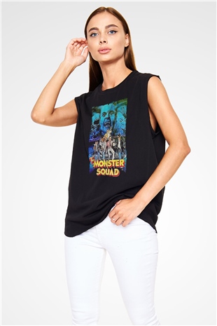 Monster Squad Siyah Unisex  Kolsuz Tişört