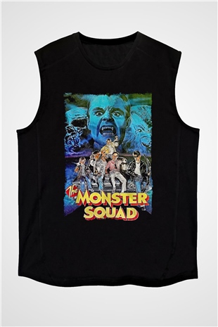Monster Squad Siyah Unisex  Kolsuz Tişört