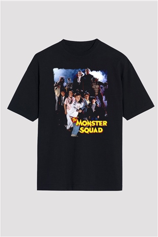 Monster Squad Siyah Oversize Tişört