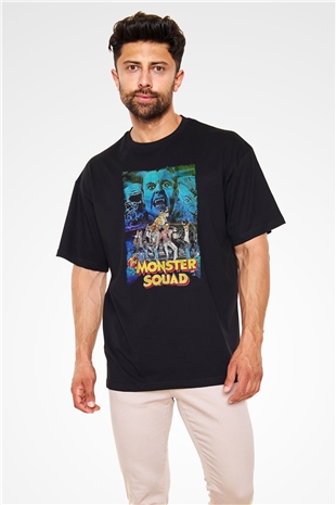 Monster Squad Siyah Oversize Tişört