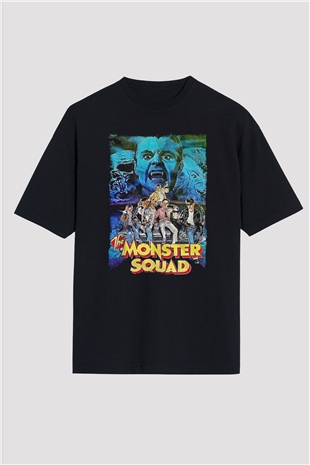 Monster Squad Siyah Oversize Tişört