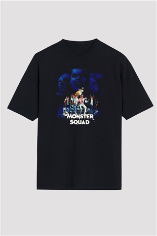 Monster Squad Siyah Oversize Tişört