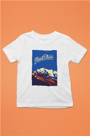 Mont Blanc Beyaz Unisex Çocuk Tişört
