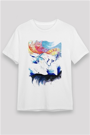 Mont Blanc Beyaz Unisex Tişört T-Shirt - TişörtFabrikası