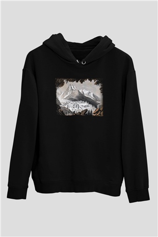 Mont Blanc Siyah Unisex Hoodie
