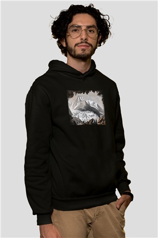Mont Blanc Siyah Unisex Hoodie